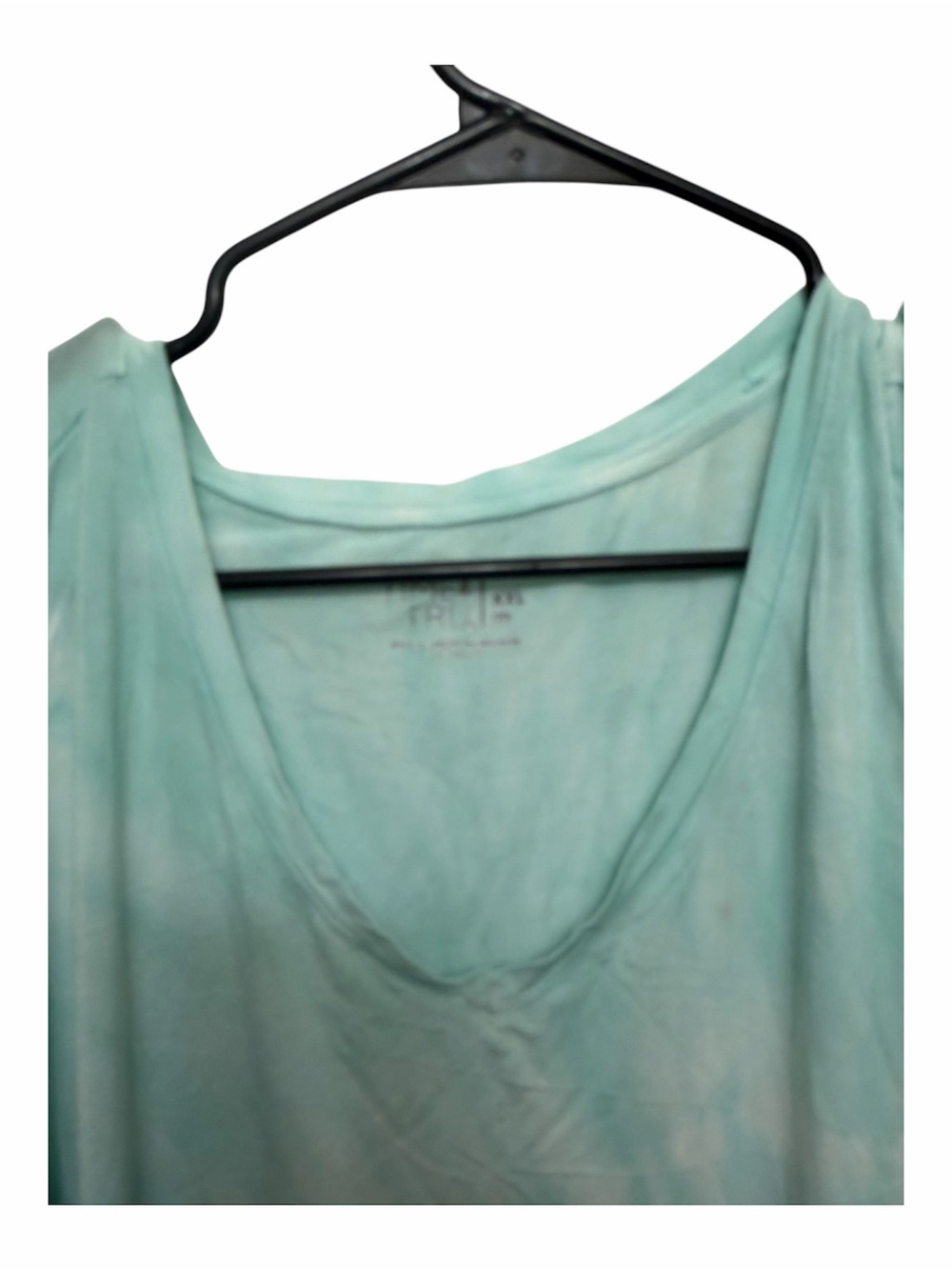 Time and Tru Light Aqua V-Neck Blouse